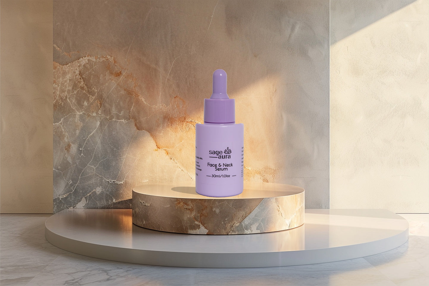 Sage Aura — Face & Neck Serum + Free Gua Sha Tool