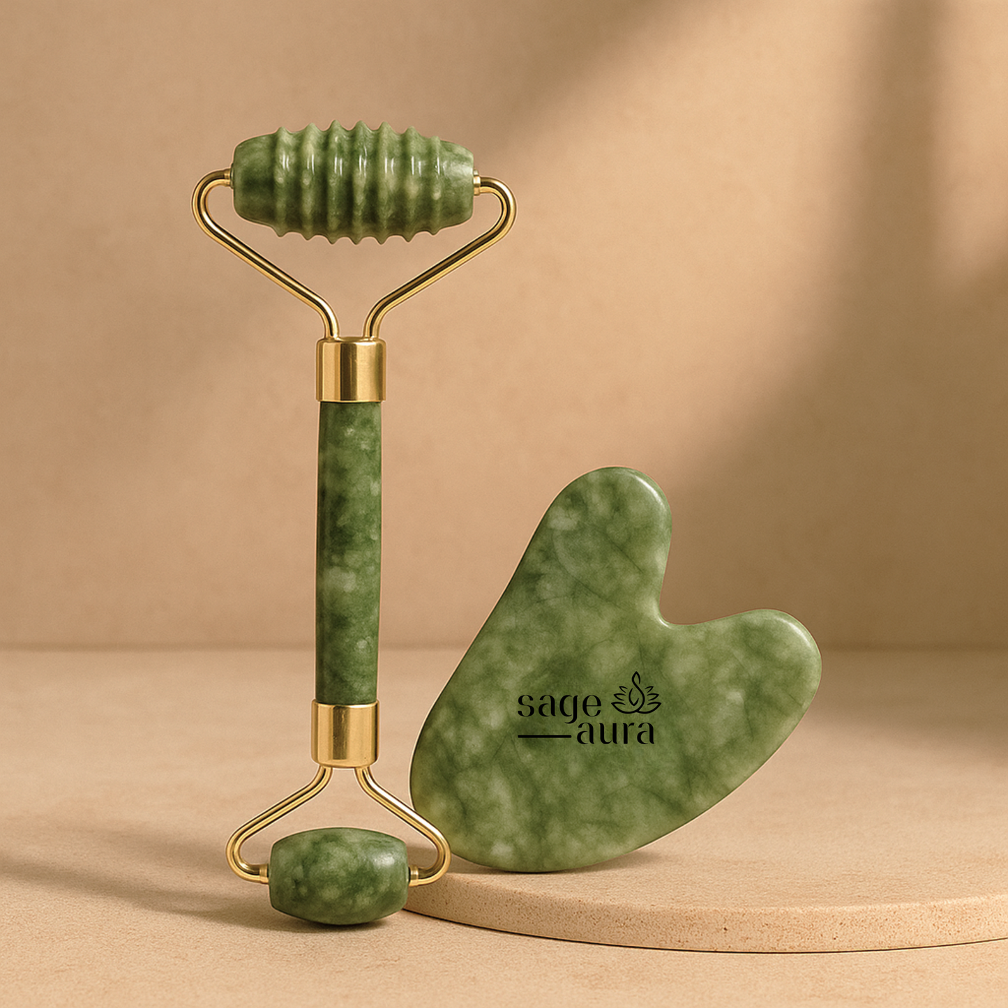 Sage Aura — Face & Neck Serum + Free Gua Sha Tool